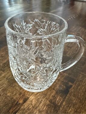 Princess House “Fantasia” Pressed Crystal Mug, Vintage 8 fl oz #516